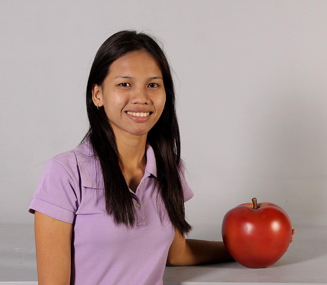 Mini Red Apple Statue