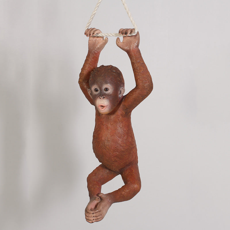 Hanging Baby Orangutan Monkey Statue A0893-120041-H