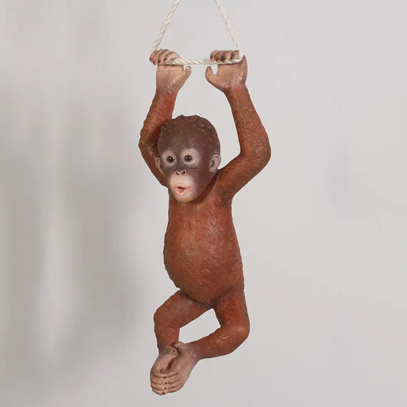 Hanging Baby Orangutan Monkey Statue A0893-120041-H