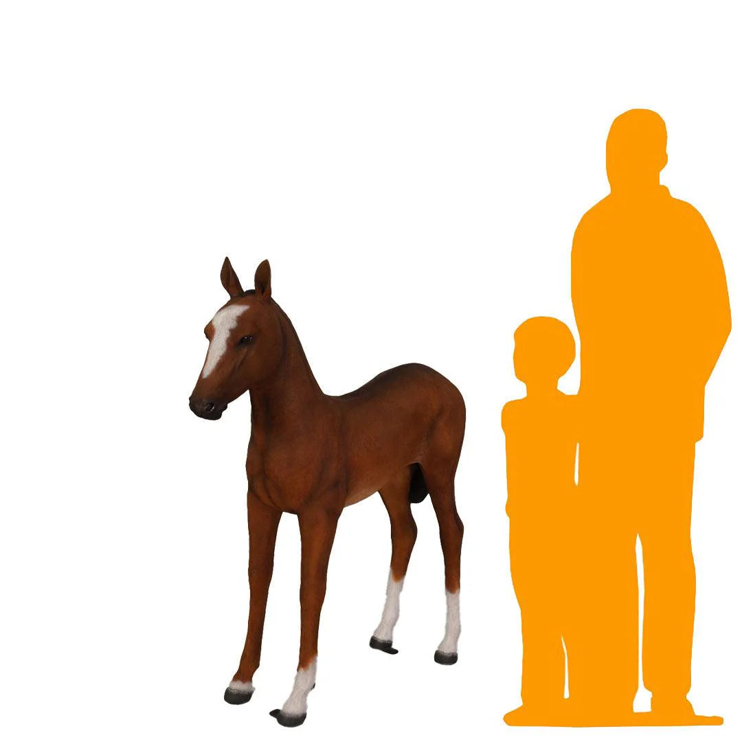 Pony Foal Horse Standing Statue