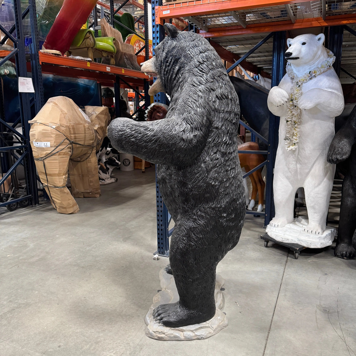 Growling Black Bear Statue A0895B-120049-H