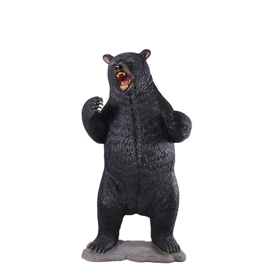 Growling Black Bear Statue