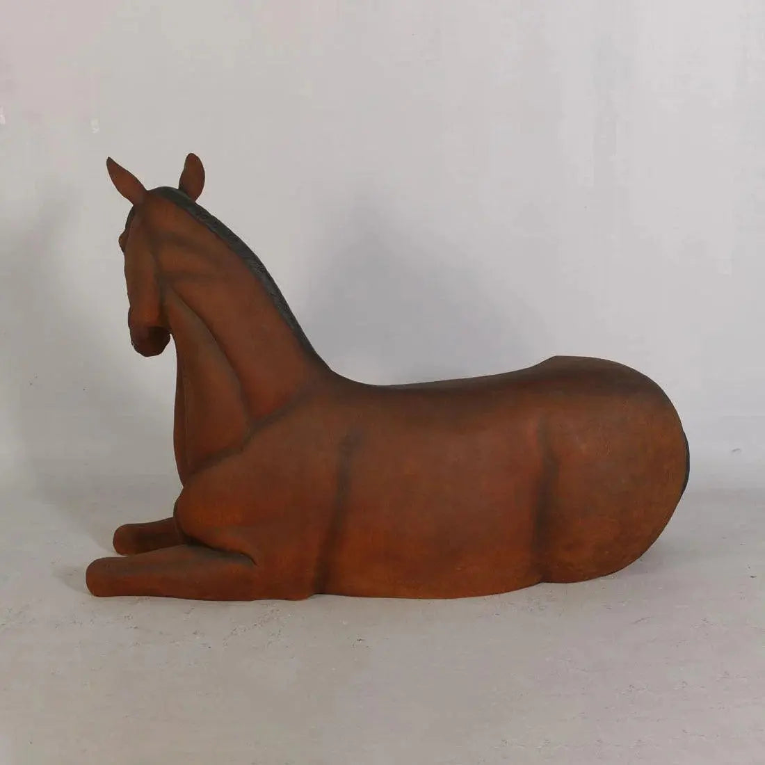 Brown Horse Resting Statue A0317-120059-H