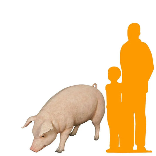 Fat Pig Standing Statue A0303-120073-H