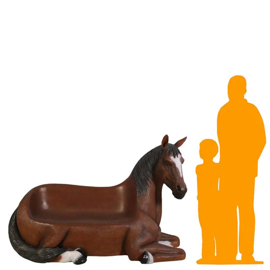 Horse Bench Life Size Statue A0814-130004-H