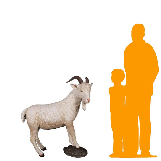 Cream Billy Goat Statue