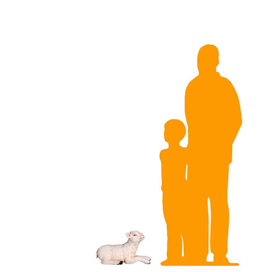 Baby Goat Laying Statue A0336-130015-H