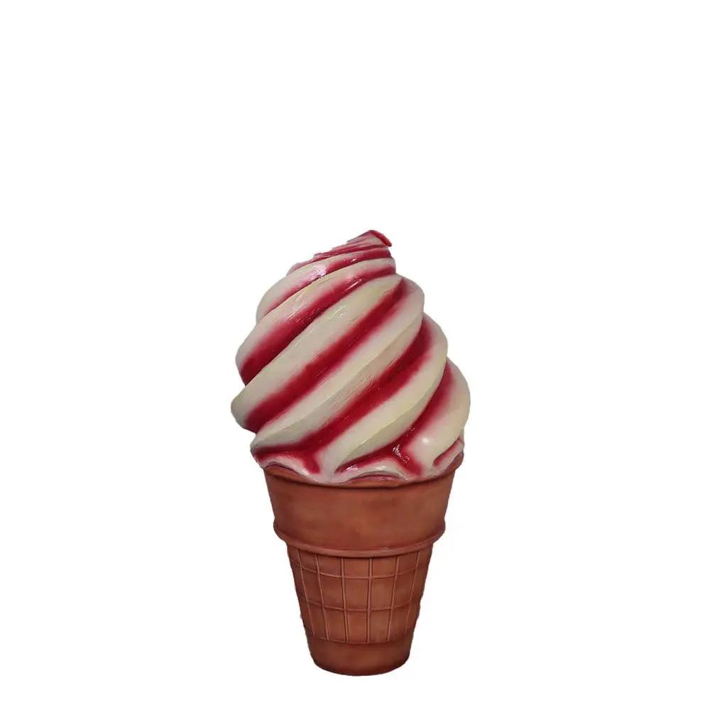 Strawberry Soft Serve Ice Cream Statue - LM Treasures Prop Rentals