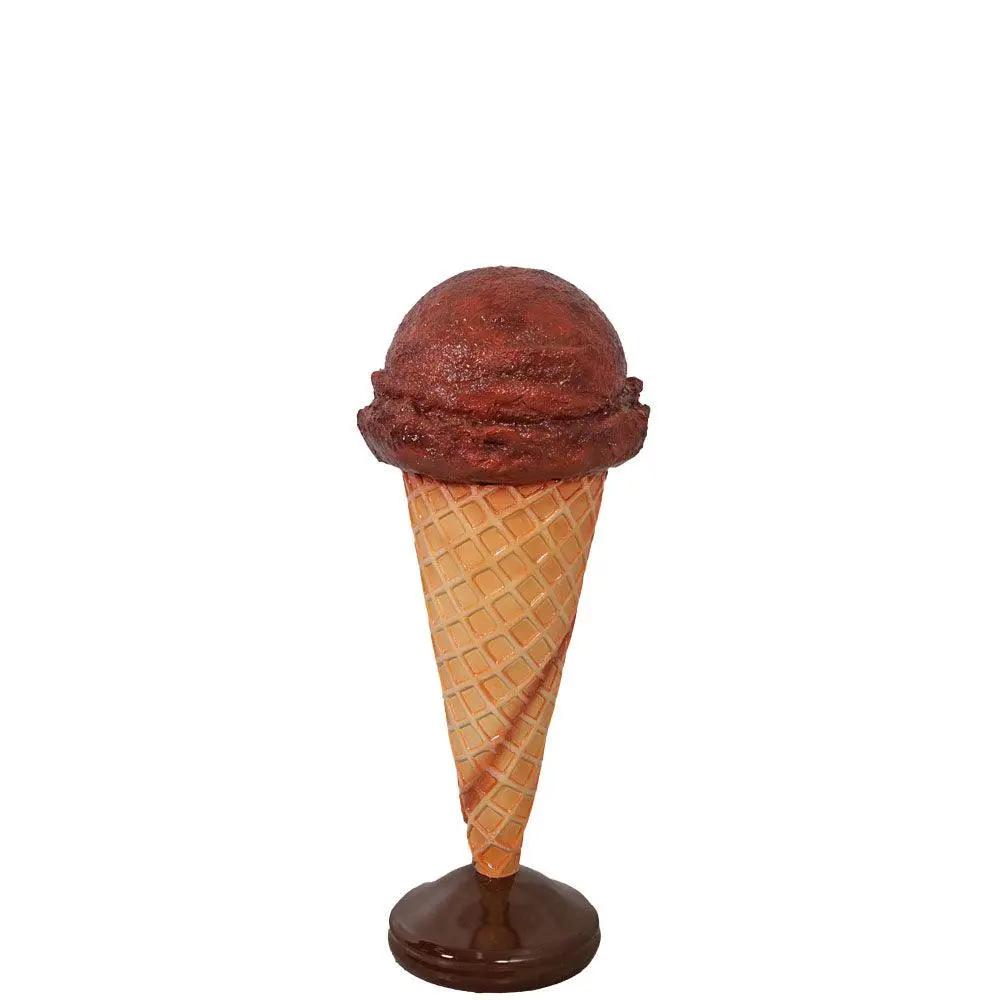 Chocolate One Scoop Ice Cream Statue - LM Treasures Prop Rentals