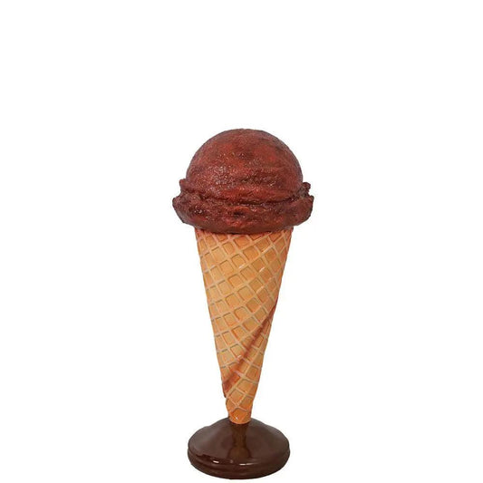 Chocolate One Scoop Ice Cream Statue - LM Treasures Prop Rentals