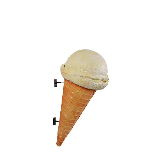 Hanging Vanilla One Scoop Ice Cream Statue - LM Treasures Prop Rentals