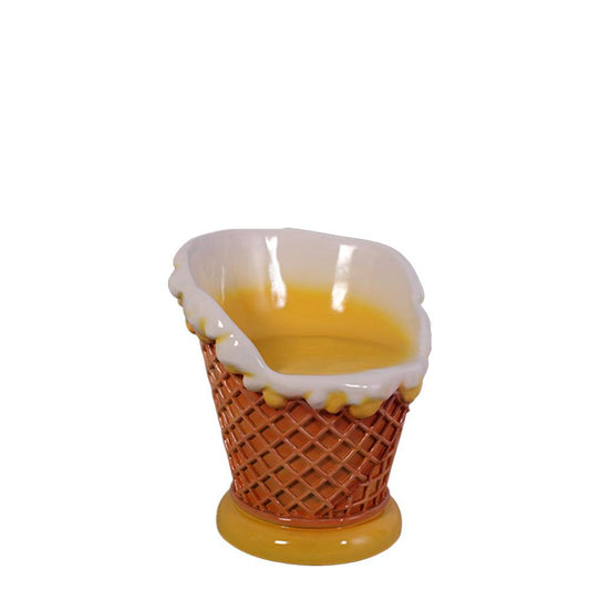 Yellow Ice Cream Chair Statue - LM Treasures Prop Rentals