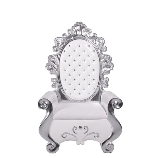 White Santa Christmas Throne Statue - LM Treasures Prop Rentals