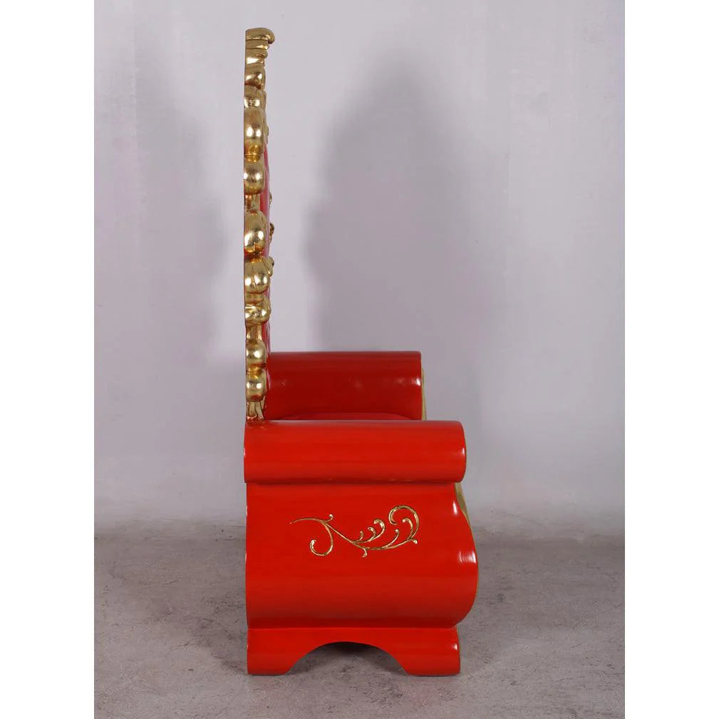 Red Santa Christmas Throne Statue