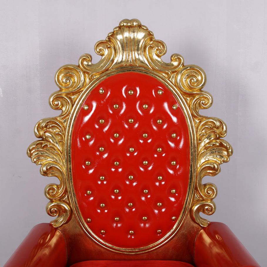 Red Santa Christmas Throne Statue