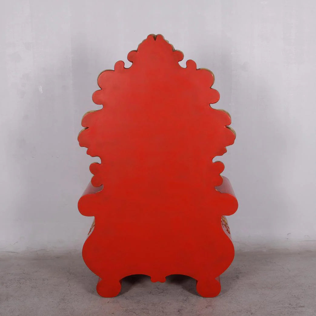 Red Santa Christmas Throne Statue