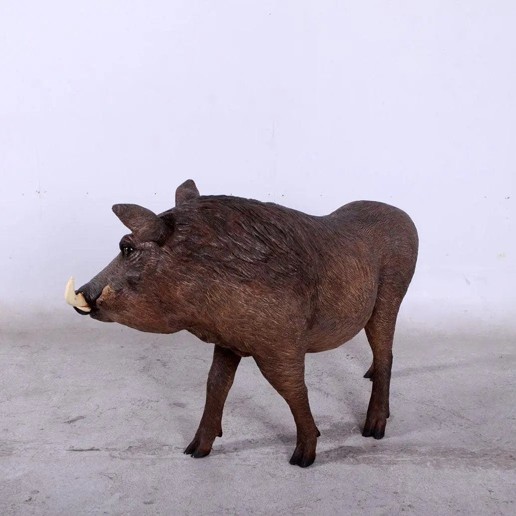 Wild African Warthog Pig Statue A0402-130055-H