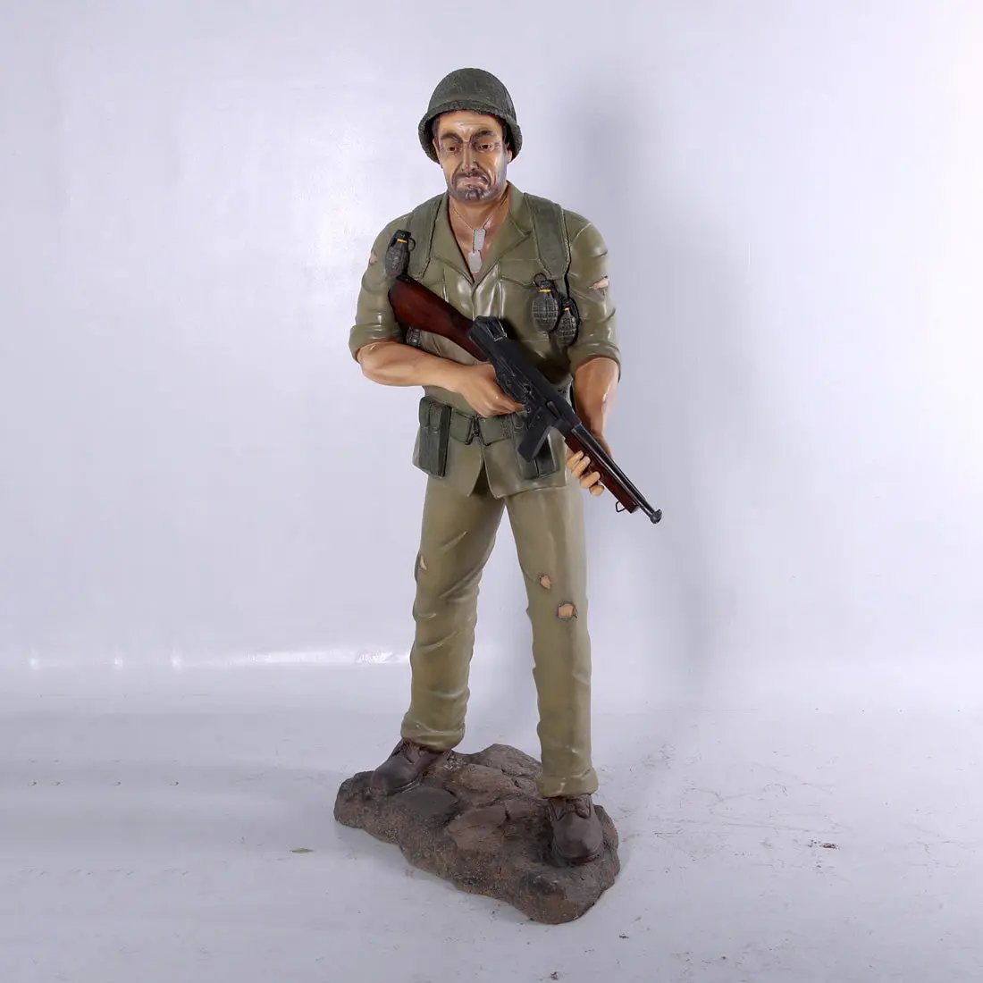 Army Soldier Life Size Statue LS195-130059-H
