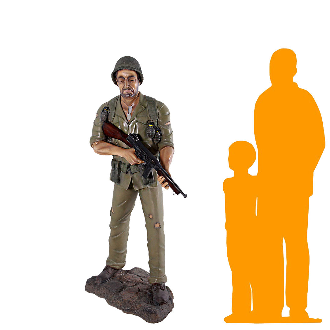 Army Soldier Life Size Statue