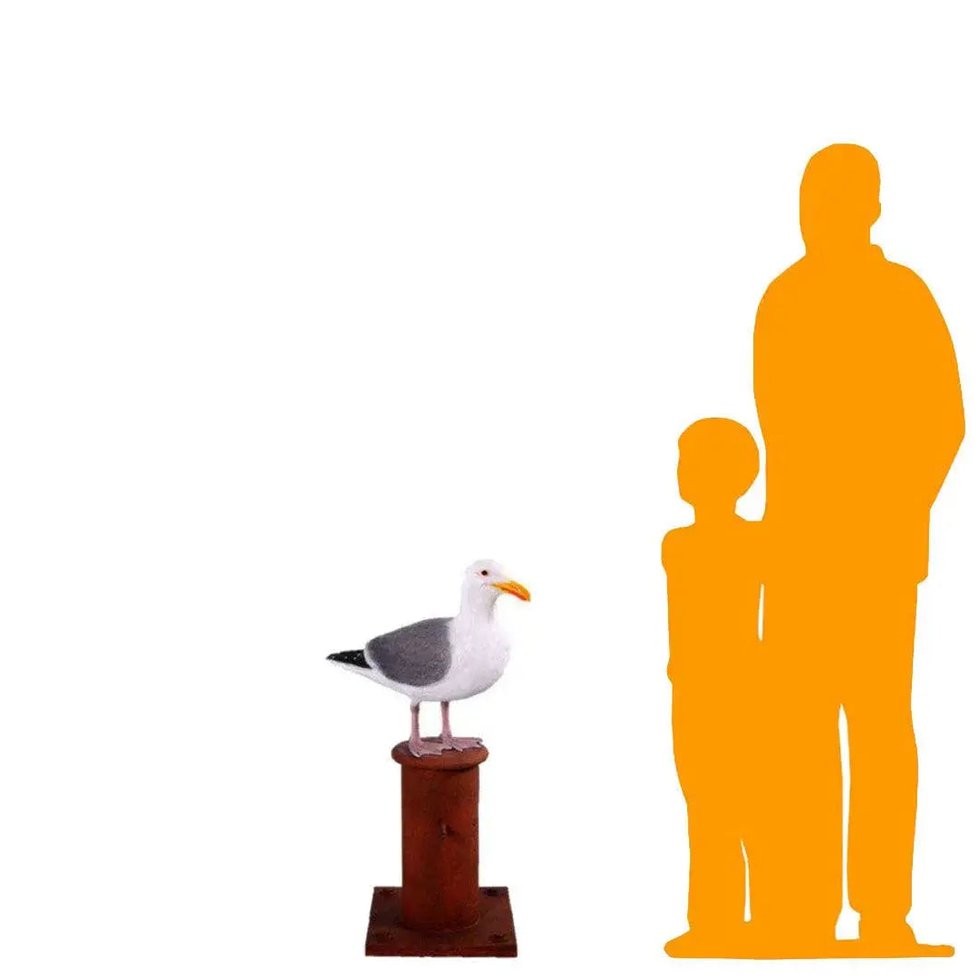 Seagull On Post Statue A0714-130088-H