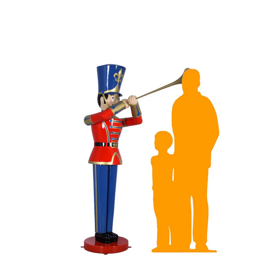 Red Trumpet Toy Soldier Statue S0056-140007-H