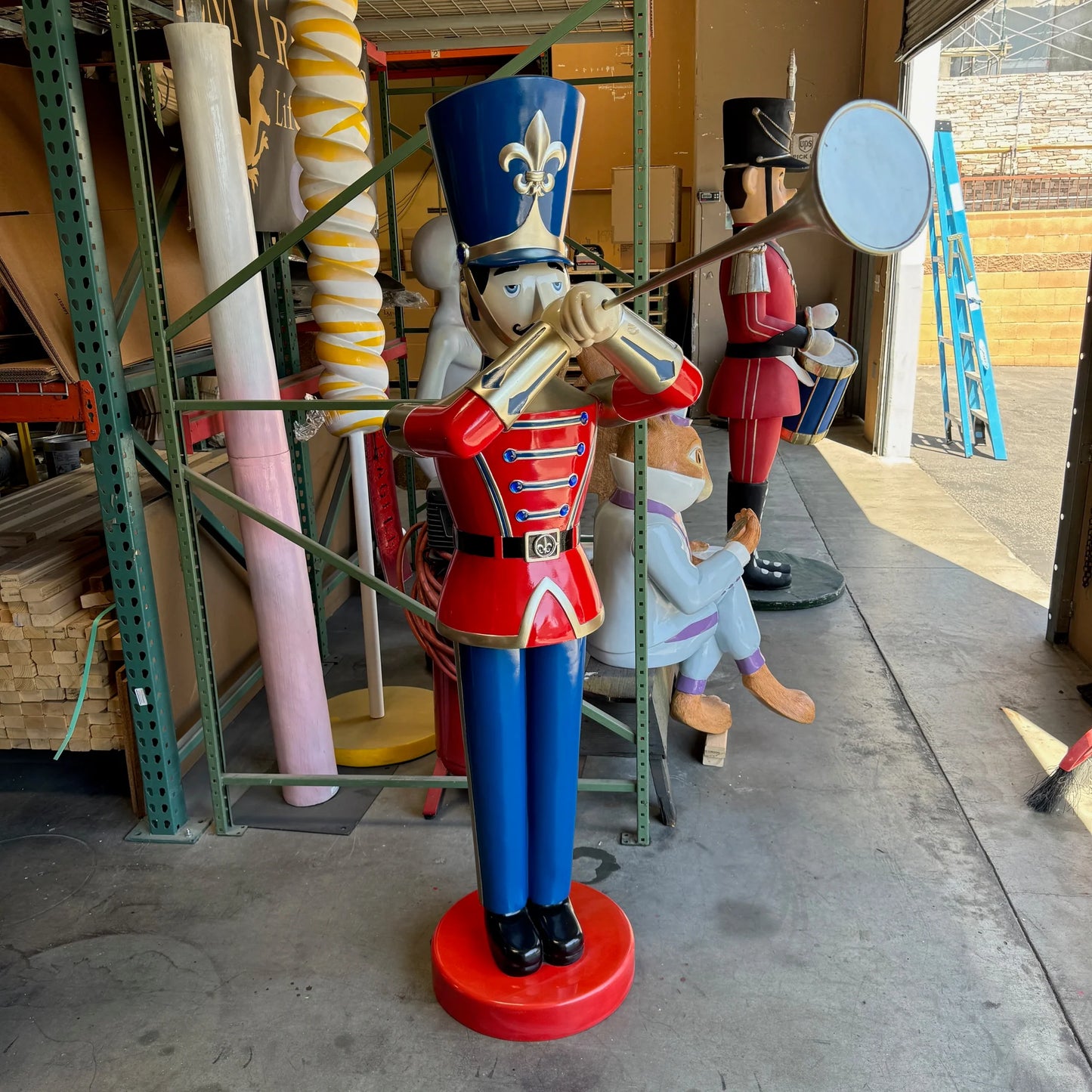 Red Trumpet Toy Soldier Statue