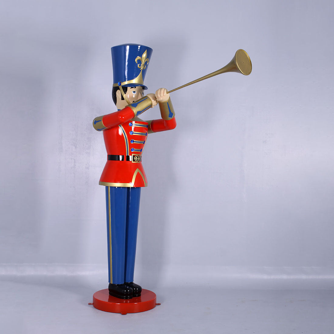 Large Red Trumpet Toy Soldier Statue