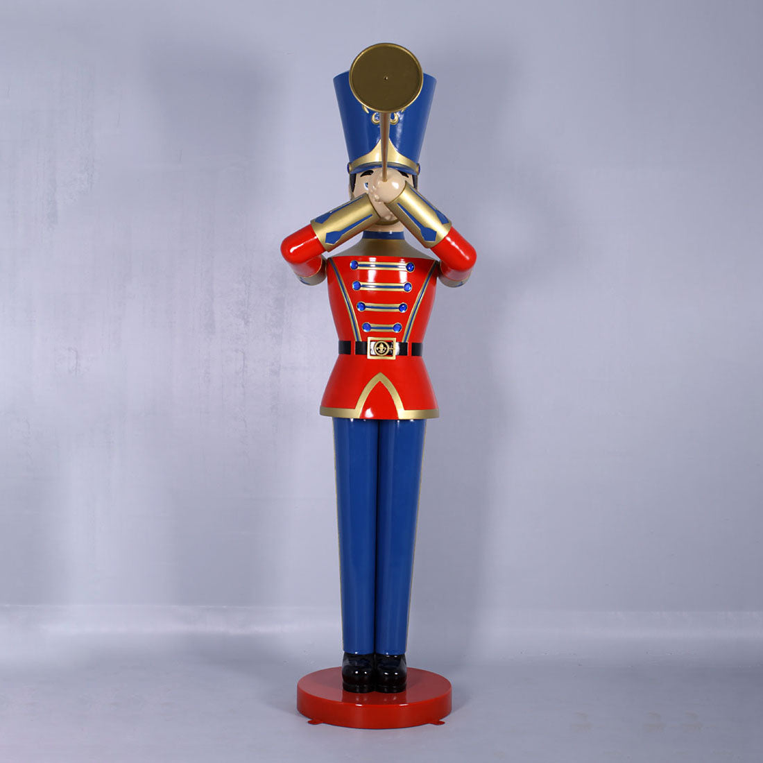 Large Red Trumpet Toy Soldier Statue