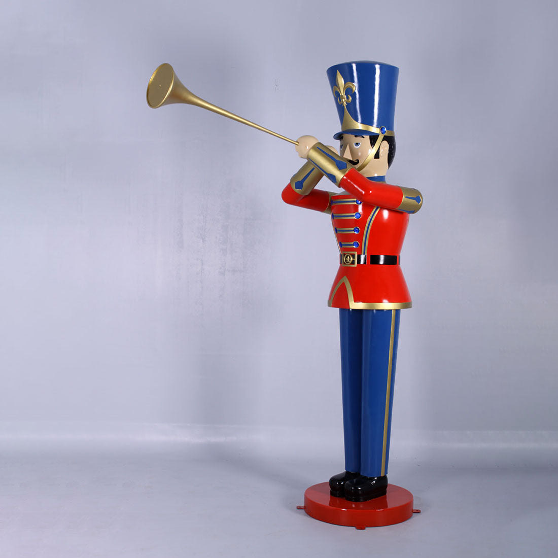 Large Red Trumpet Toy Soldier Statue