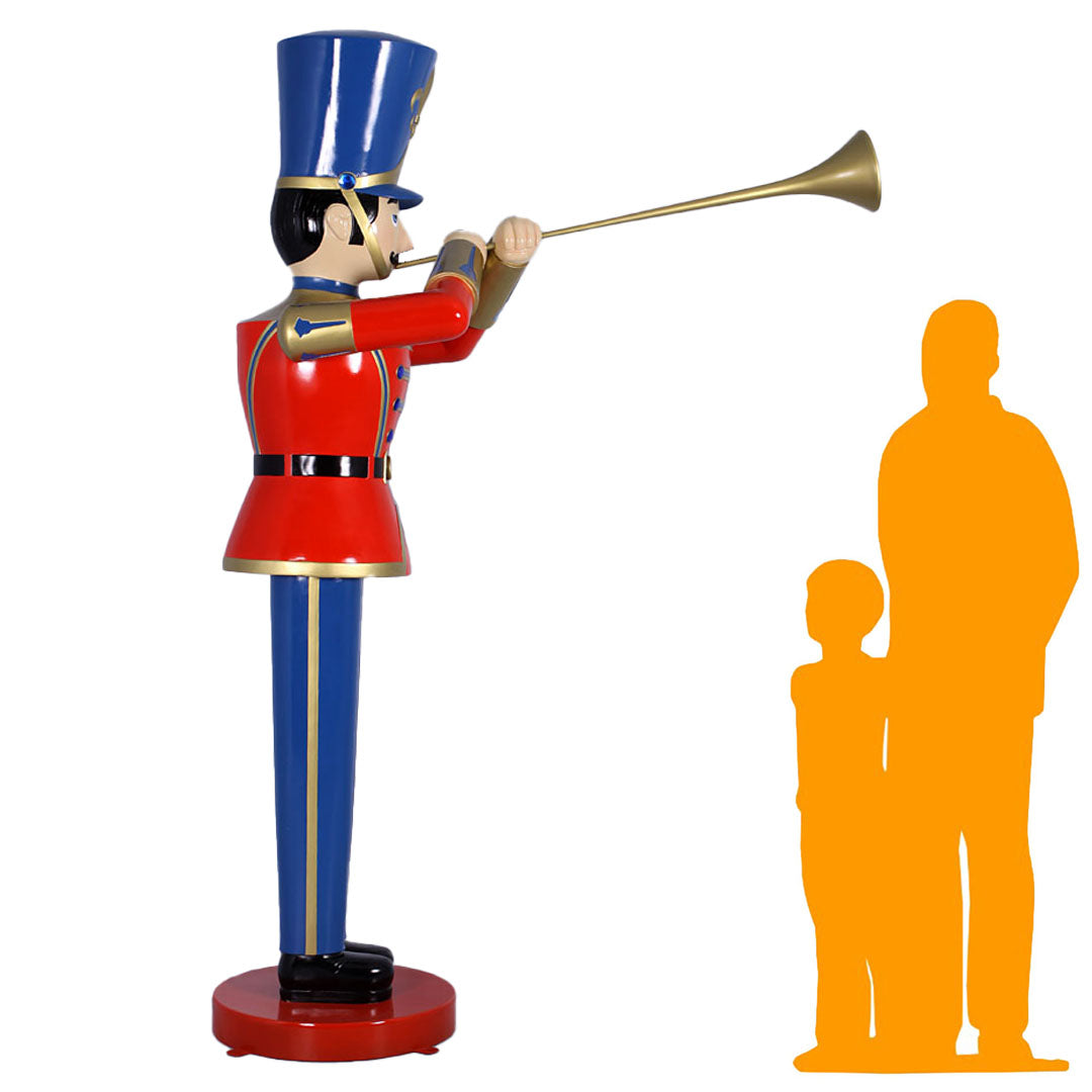 Large Red Trumpet Toy Soldier Statue