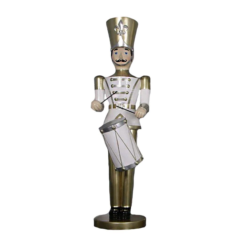 Large Gold Toy Soldier Drummer Statue - LM Treasures Prop Rentals