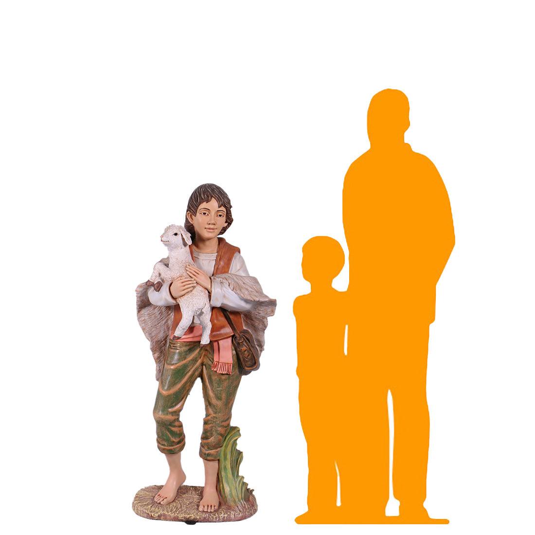 Shepherd Boy Nativity Christmas Statue