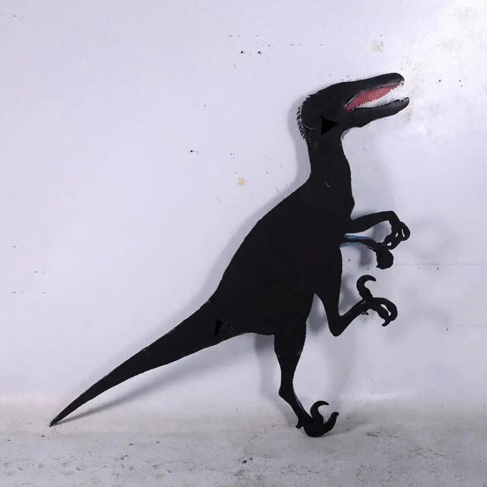 Blue Deinonychus Dinosaur Wall Decor Statue A0526-140029-H