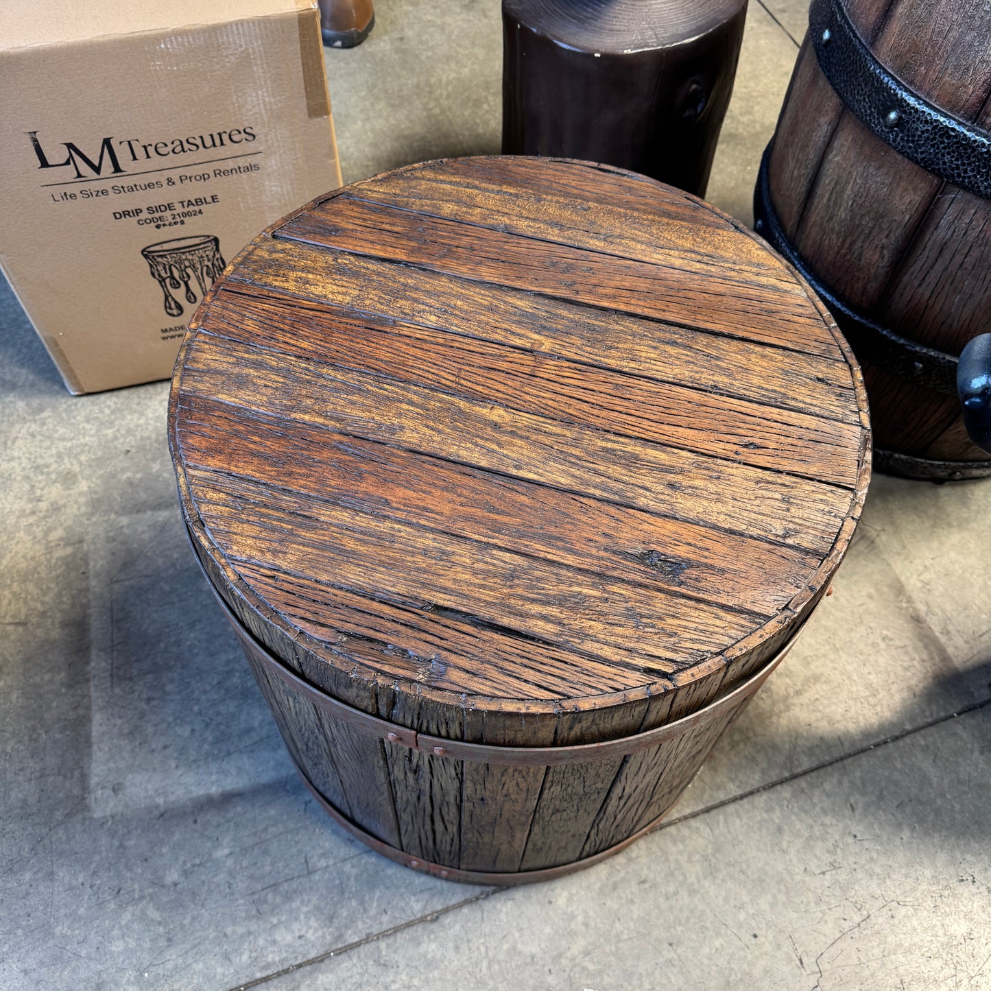 Medium Pirate Side Table Barrel