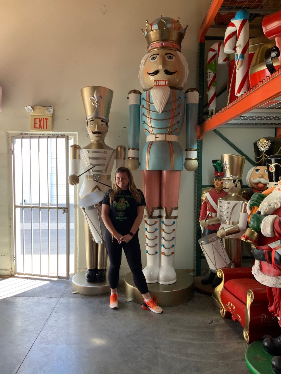 Large Gold Toy Soldier Drummer Statue