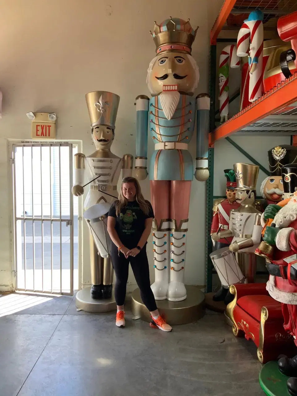 Large Gold Toy Soldier Drummer Statue S0142G-140110-H