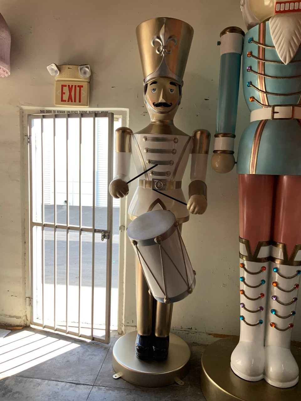 Large Gold Toy Soldier Drummer Statue