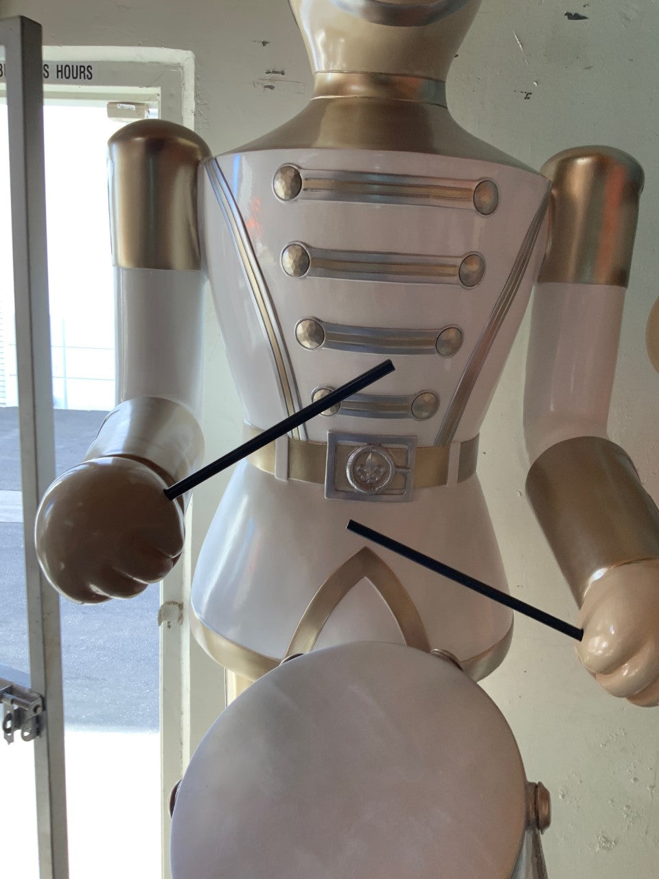 Large Gold Toy Soldier Drummer Statue