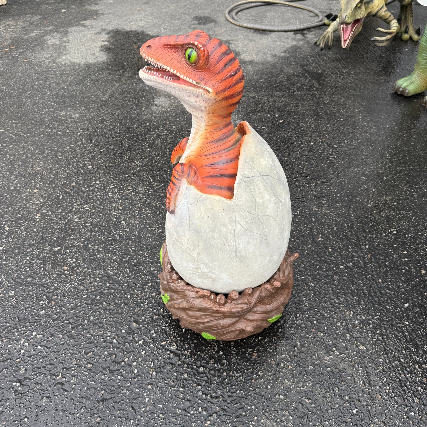 Hatching Raptor Dinosaur Statue