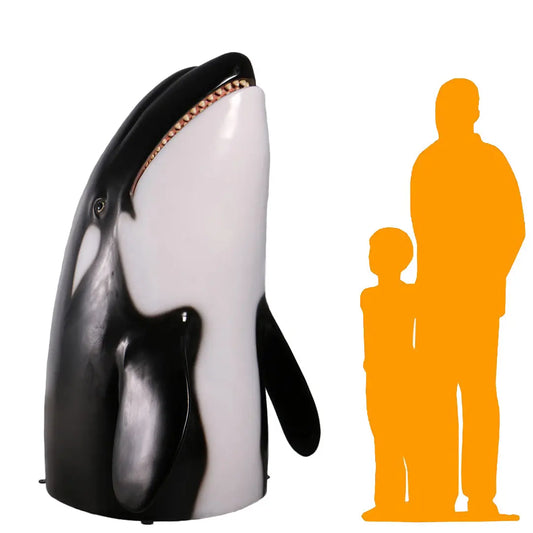 Breaching Orca Killer Whale Statue A0900-150004-H