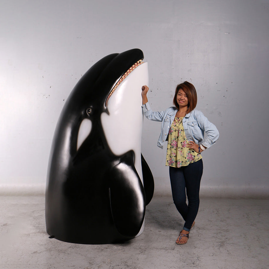 Breaching Orca Killer Whale Statue