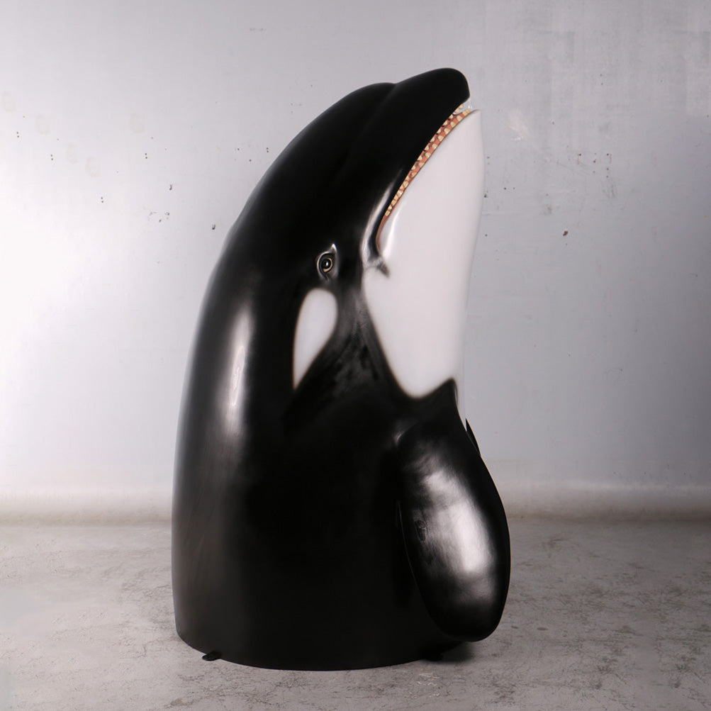 Breaching Orca Killer Whale Statue