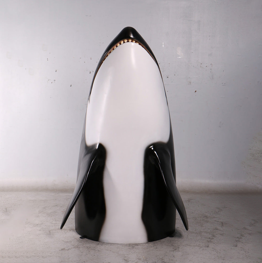 Breaching Orca Killer Whale Statue