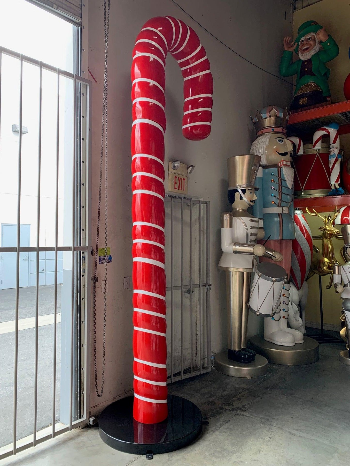 Jumbo Red Cushion Candy Cane Statue