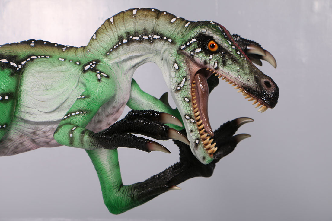 Ferocious Velociraptor Dinosaur Statue