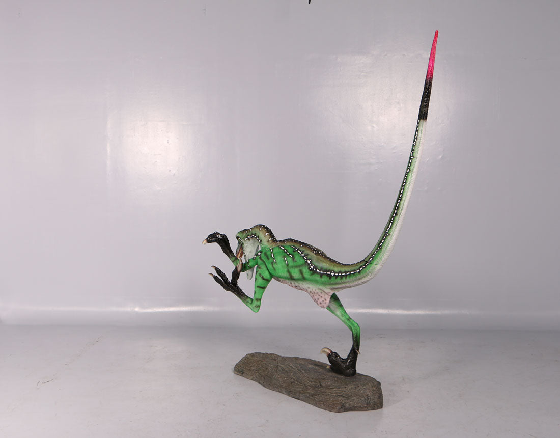 Ferocious Velociraptor Dinosaur Statue