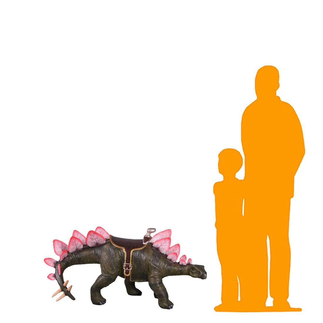 Small Stegosaurus Dinosaur With Saddle Statue
