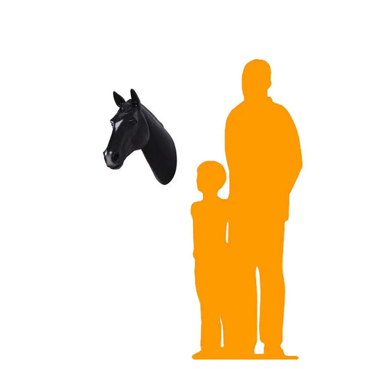 Dark Brown Horse Head Statue A0495B-150090-H