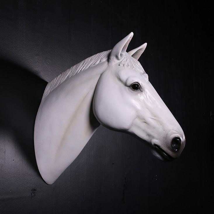White Horse Head Statue