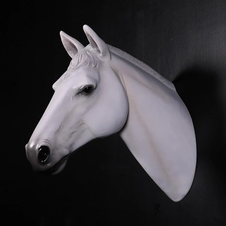 White Horse Head Statue